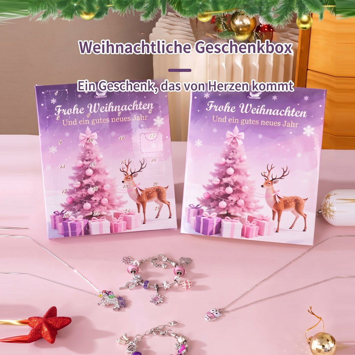 Schmuck Adventskalender 2026 - 24 Charms und Armband-Set - Bild 6