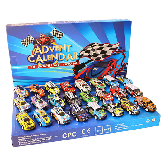 Adventskalender Kinder - 24 Spielzeugautos für Tägliche Abenteuer 0