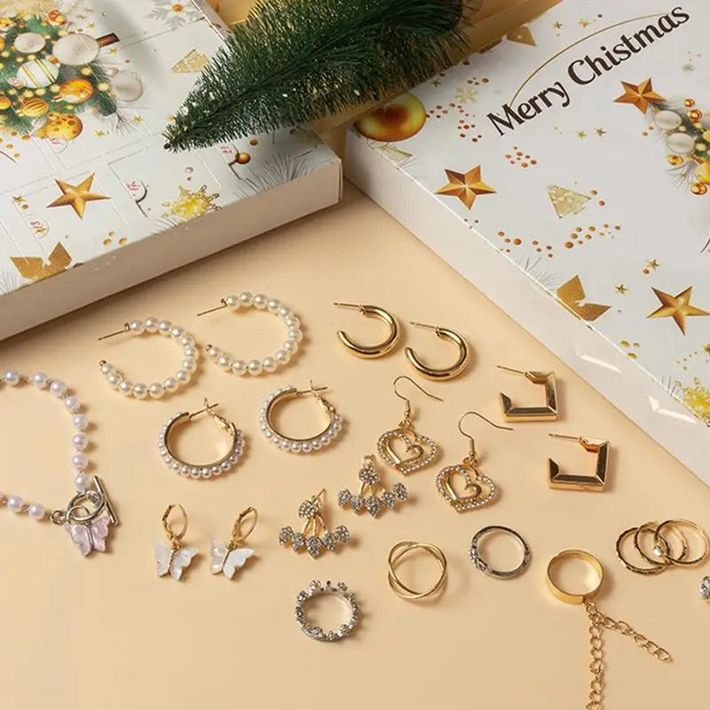 Adventskalender Schmuck - Festliche Halsketten & Ringe für Mädchen 3