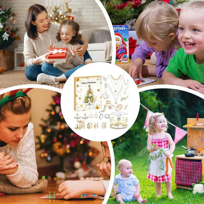 Adventskalender Schmuck - Festliche Halsketten & Ringe für Mädchen 4
