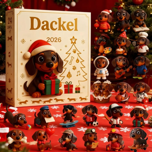 Dackel Adventskalender - 24 Acryl-Anhänger für Hundeliebhaber - Bild 2