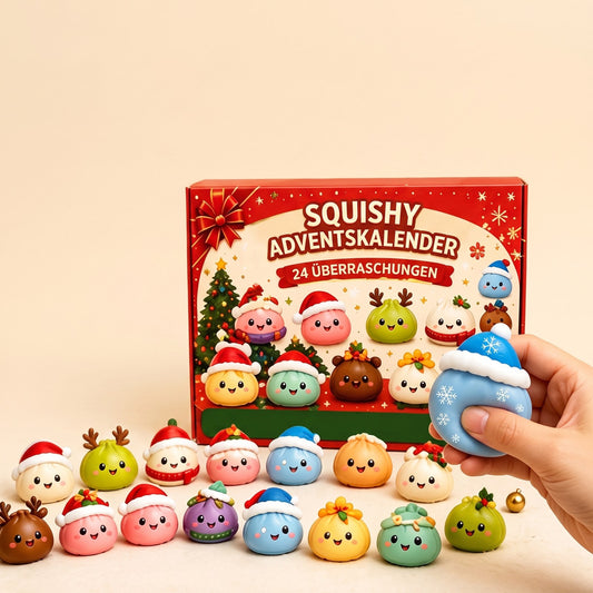 Squishy Adventskalender 2026 - 24 weiche Anti-Stress-Figuren - Bild 1
